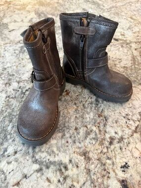 Gallucci Brown Suede-Look Kids Ankle Boot